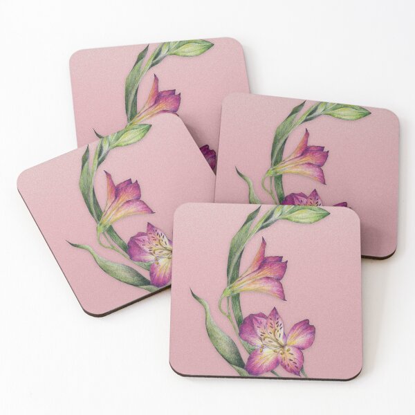 Item preview, Alstroemeria on pink designed and sold by Art_By_Wing.