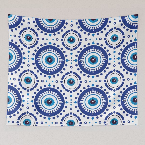 Item preview, Modern Mediterranean Eye Circles Pattern designed and sold by daila70.