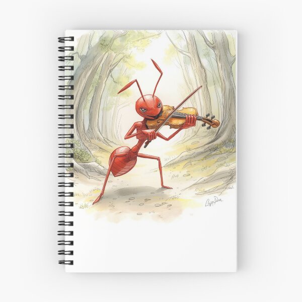 Item preview, A red Ant playing a Violin designed and sold by 5Tune.
