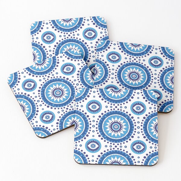 Item preview, Contemporary Protective Eye Pattern Cobalt Blue Design designed and sold by daila70.
