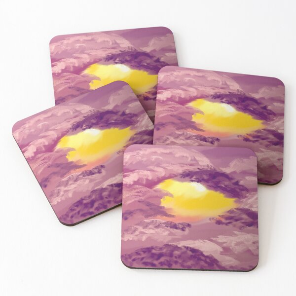 Item preview, Sunset Through Rose Clouds – Impressionist VR Painting designed and sold by The Witchy Hearth.