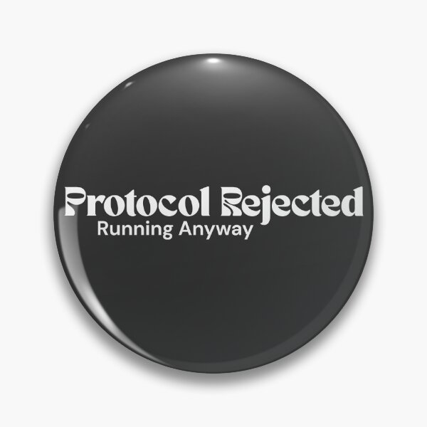 Item preview, Protocol Rejected. Running Anyway. (White Edition) – Minimalist Text | Digital Defiance Quote | RETL Style designed and sold by RETL.