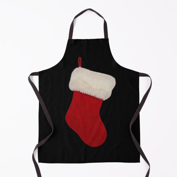 Item preview, Red Christmas stocking with white fur on transparent background designed and sold by SassyArtistry.