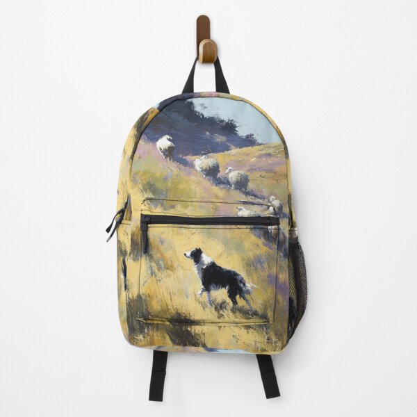Item preview, A playful Border Collie herding sheep across rolling hills, Dogs in Motion designed and sold by CDC40.