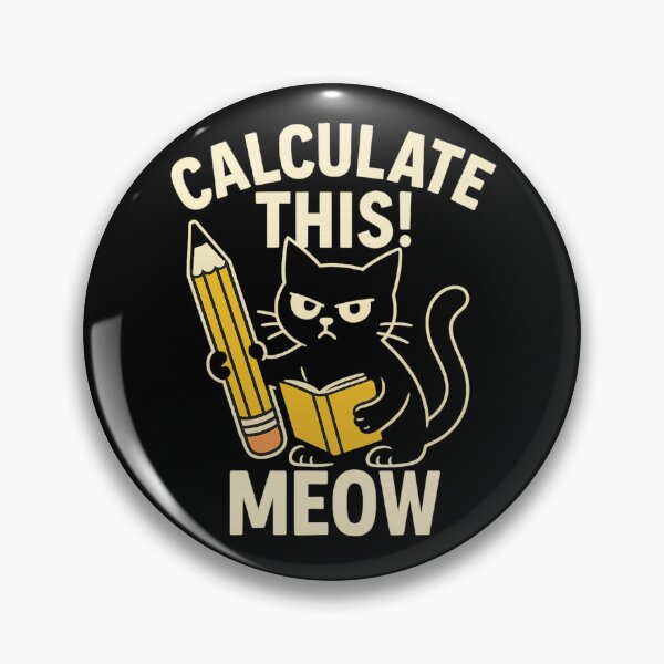 Item preview, Calculate This Meow – Angry Math Cat with Pencil Funny Teacher Gift designed and sold by PurfectAttitude.