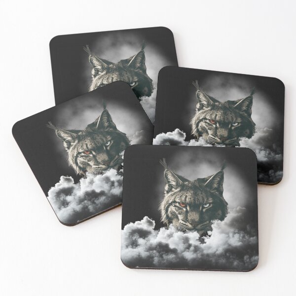 Item preview, A large lynx in the fog- gift for animal lovers designed and sold by Lovelalaland.
