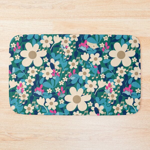 Item preview, Musical flowering pattern design designed and sold by Clara Fruggeri.