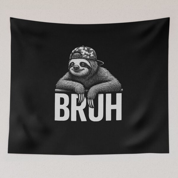 Item preview, Bruh Sloth, funny lazy sloth lover gift, cool chill animal humor graphic tee designed and sold by saloui.