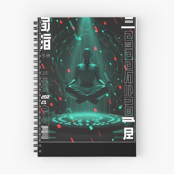 Item preview, Floating in neon: Futuristic Japanese illustration designed and sold by Raw-Ink.