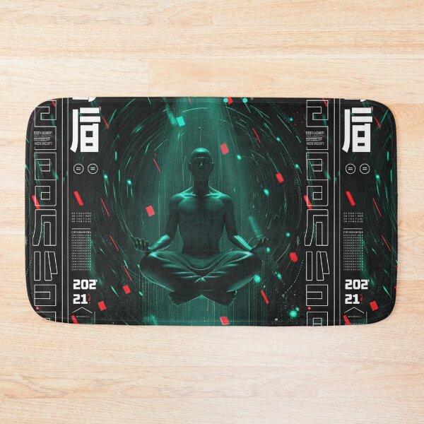 Item preview, Floating in neon: Futuristic Japanese illustration designed and sold by Raw-Ink.