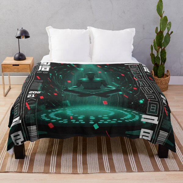 Item preview, Floating in neon: Futuristic Japanese illustration designed and sold by Raw-Ink.
