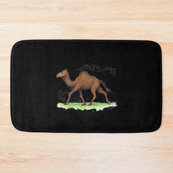 Item preview, Camel walking on grass with swirls designed and sold by Cameliarty.