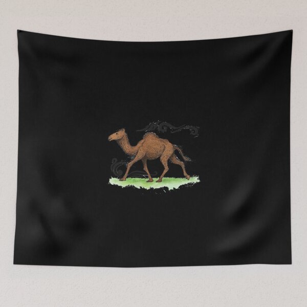 Item preview, Camel walking on grass with swirls designed and sold by Cameliarty.
