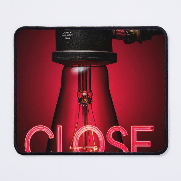 Item preview, Neon “CLOSE” Sign Inside Light Bulb – Modern Red Glow Aesthetic designed and sold by Grafititee.