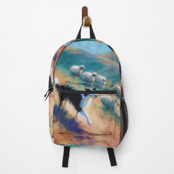 Item preview, A playful Border Collie herding sheep across rolling hills, Dogs in Motion designed and sold by CDC40.