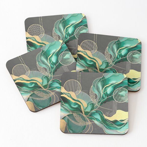 Item preview, Emerald Flow in Gold Geometry designed and sold by Lumen-Atelier.