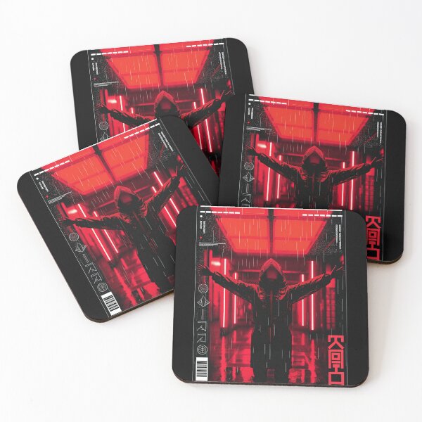 Item preview, Monochrome Red and Black: Cyberpunk Temple designed and sold by Raw-Ink.