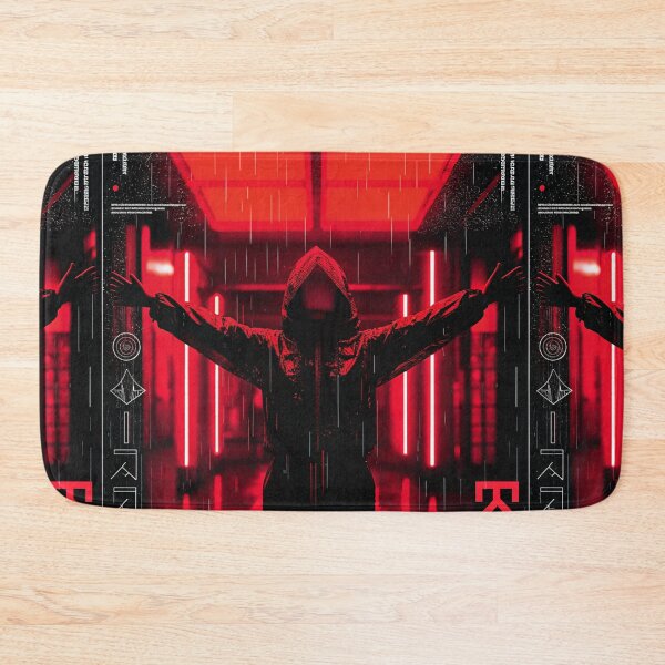 Item preview, Monochrome Red and Black: Cyberpunk Temple designed and sold by Raw-Ink.