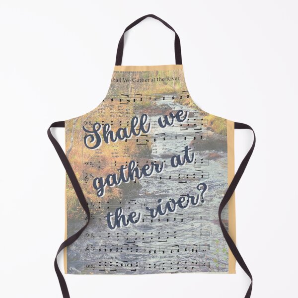 Item preview, Shall We Gather at the River — Vintage Hymn Page with Watercolor River designed and sold by stella literarium.