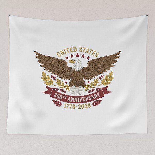 Item preview, USA Eagle Emblem 250th Anniversary Insignia Patriotic 1776 2026 designed and sold by chattsuede.