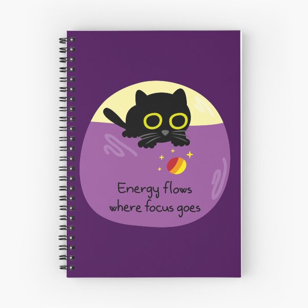 Item preview, Energy Flows Where Focus Goes - Black Cat designed and sold by fishdesigns.