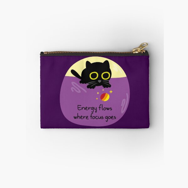 Item preview, Energy Flows Where Focus Goes - Black Cat designed and sold by fishdesigns.