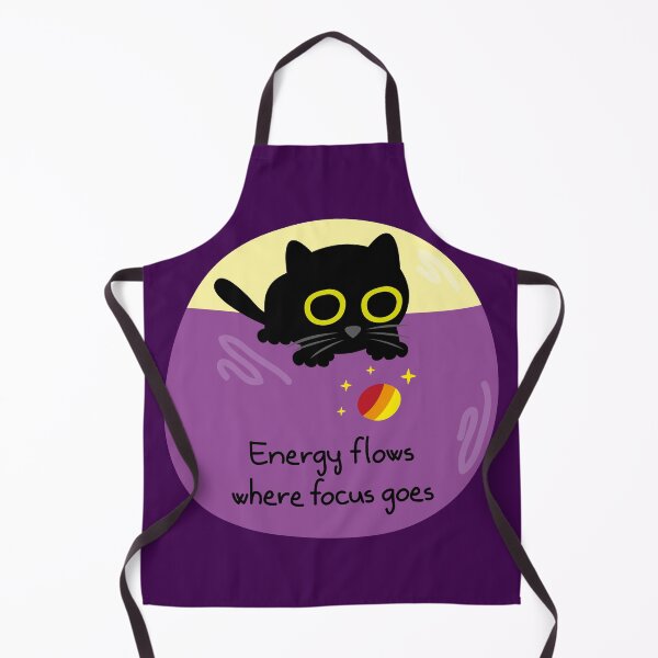 Item preview, Energy Flows Where Focus Goes - Black Cat designed and sold by fishdesigns.