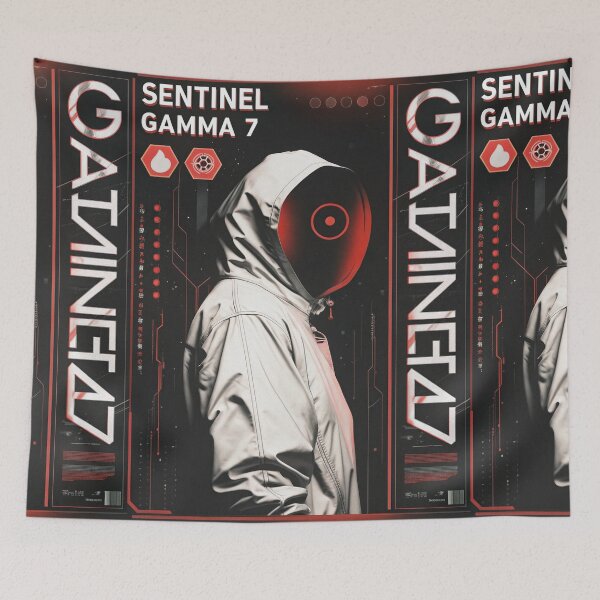 Item preview, Neo-Cyberpunk Monk: Japanese Poster Style designed and sold by Raw-Ink.