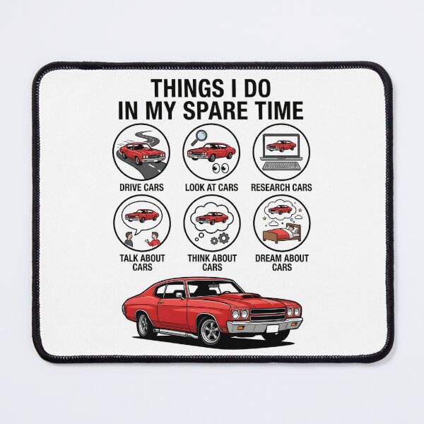 Item preview, Funny Car Enthusiast Shirt Things I Do In My Spare Time, auto lover gift, muscle car graphic tee designed and sold by saloui.