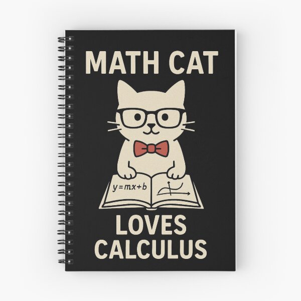 Item preview, Math Cat Loves Calculus – Nerd Cat with Book STEM Student Gift designed and sold by PurfectAttitude.
