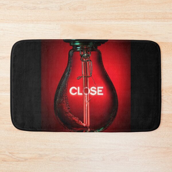 Item preview, Neon “CLOSE” Sign Inside Light Bulb – Modern Red Glow Aesthetic designed and sold by Grafititee.