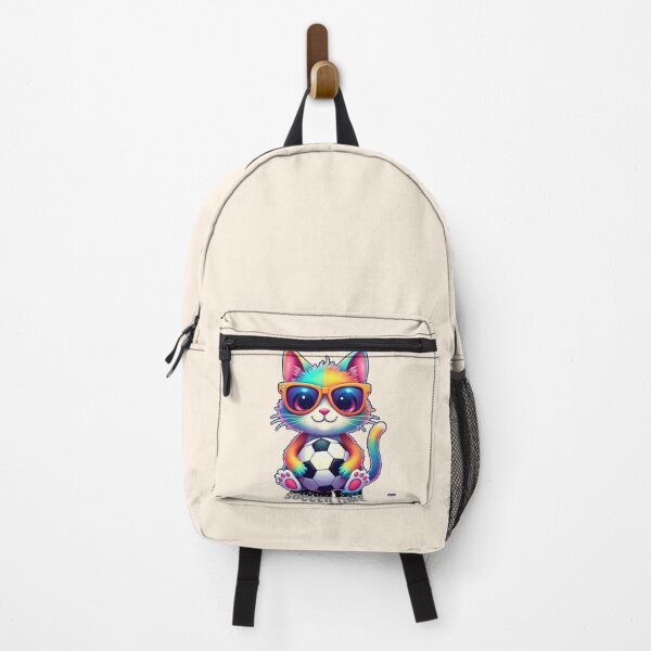 Item preview, Soccer Time Cool Cat - Rainbow Soccer Kitty designed and sold by PriyaMagic.