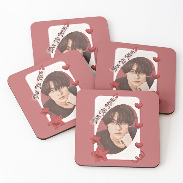 Item preview, Tian Xu Ning Rising Chinese Drama Actor celebrity modern drama star portrait illustration Red Aesthetic Collage Design designed and sold by AJUNICE STUDIO.