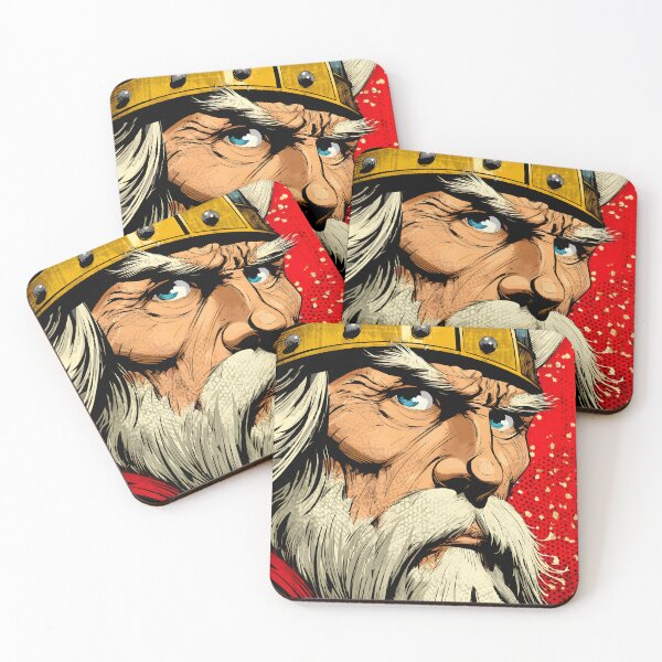 Item preview, Epic Viking Warrior with Intense Gaze and Beard designed and sold by Artessie.