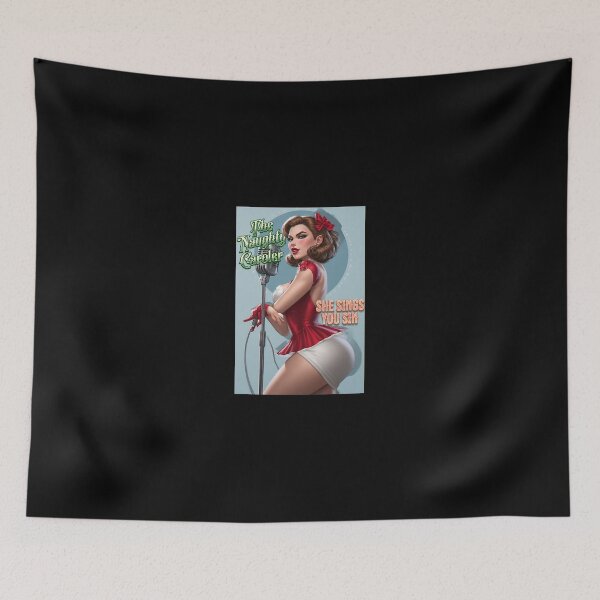 Item preview, Naughty Caroler — She Sings You Sin (Retro Holiday Pin-Up Temptress) designed and sold by Mark Mentzer.