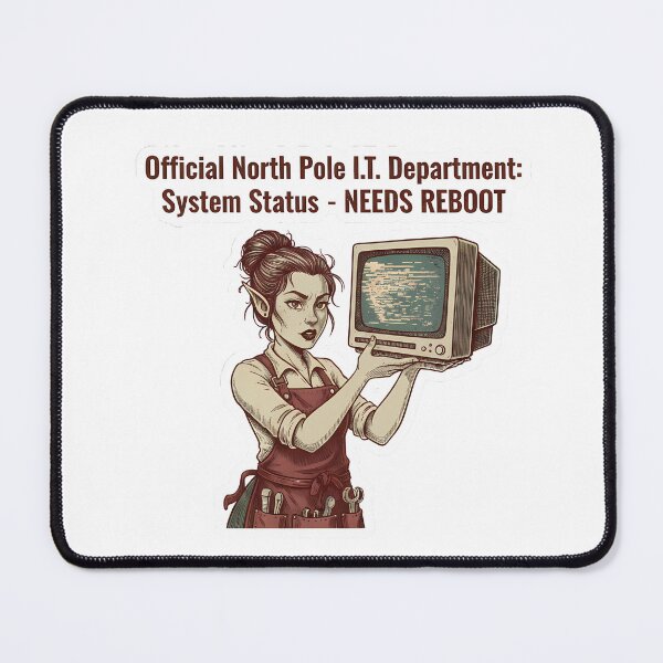 Item preview, Official North Pole I.T. Department: System Status - NEEDS REBOOT designed and sold by HelixPedia.