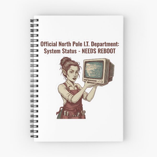 Item preview, Official North Pole I.T. Department: System Status - NEEDS REBOOT designed and sold by HelixPedia.