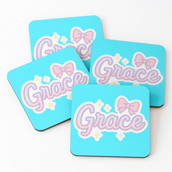 Item preview, Grace Pastel Cute Name Sticker – Kawaii Ribbon & Sparkle De designed and sold by Sksticker991.