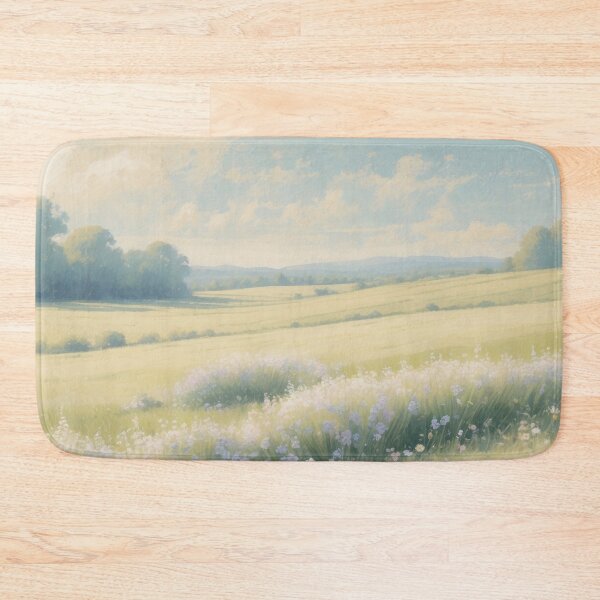 Item preview, Blooming Pastel Meadow Landscape designed and sold by ArtComixHaven.