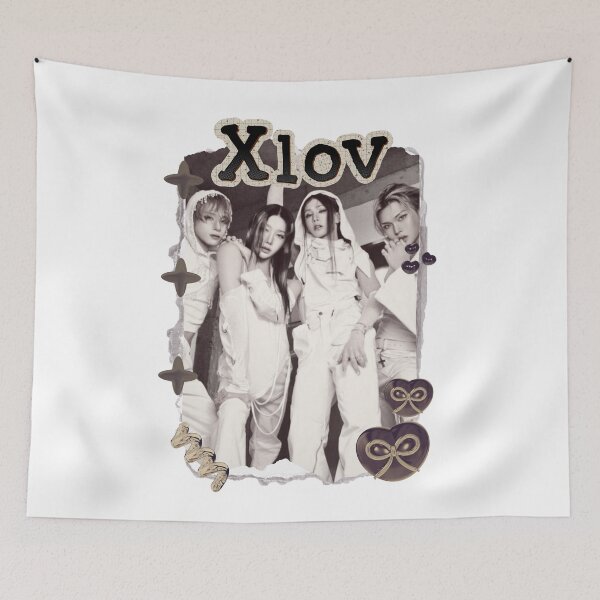 Item preview, XLOV Kpop Boy group K-music south korean Boy group Scrapbook Collage Cozy Y2K Vintage Design designed and sold by HELL0WBELLO.