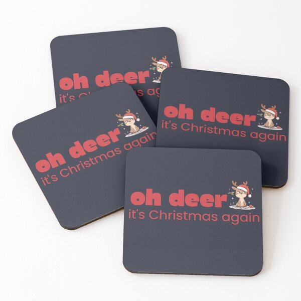 Item preview, Oh Deer It's Christmas Again! Grumpy Reindeer Pun Sarcastic Holiday Gift designed and sold by KaBaRen.
