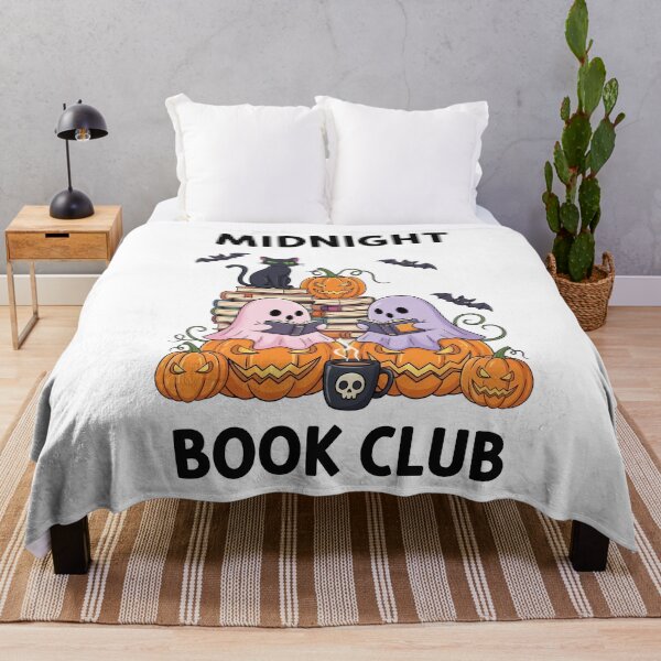 Item preview, Midnight Book Club with ghosts and cat designed and sold by CuddleCauldron.
