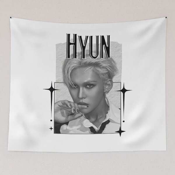 Item preview, XLOV Hyun Kpop Boy group K-music south korean Boy group Scrapbook Collage Cozy Y2K Vintage Design designed and sold by HELL0WBELLO.