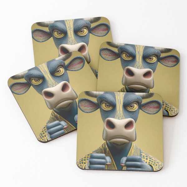 Item preview, Unique anthropomorphic cow in a striking pose designed and sold by Artessie.