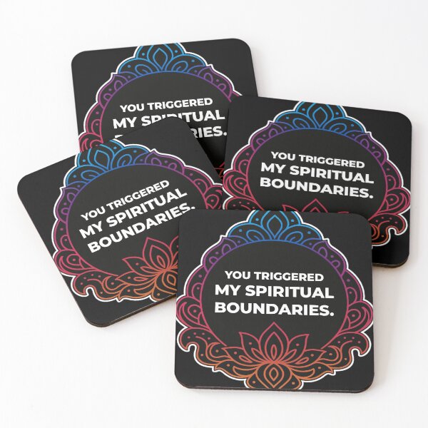 Item preview, SARCASTIC SPIRITUAL – Spiritual Boundaries Triggered – GIFT FOR FRIEND • Sarcastic Mandala Quote designed and sold by JacobKAurumhead.