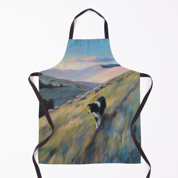 Item preview, A playful Border Collie herding sheep across rolling hills, Dogs in Motion designed and sold by CDC40.