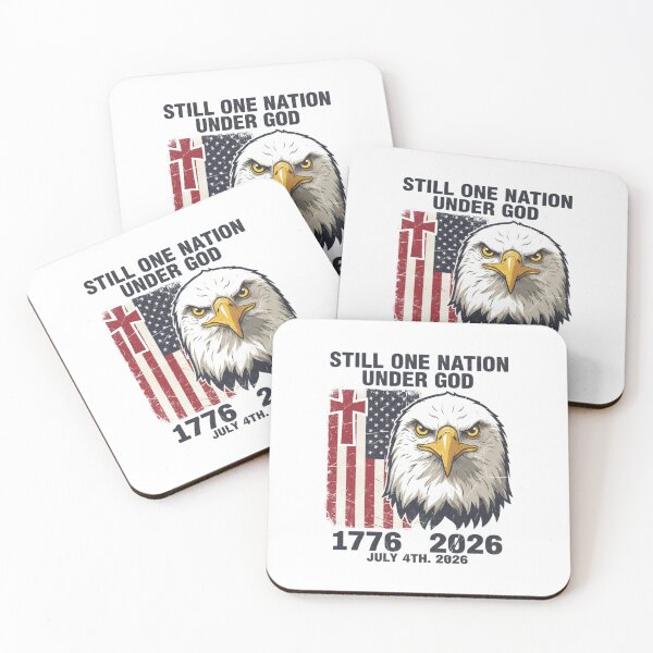 Item preview, Christian Patriotic Eagle Distressed Flag One Nation Under God 250th Anniversary designed and sold by chattsuede.