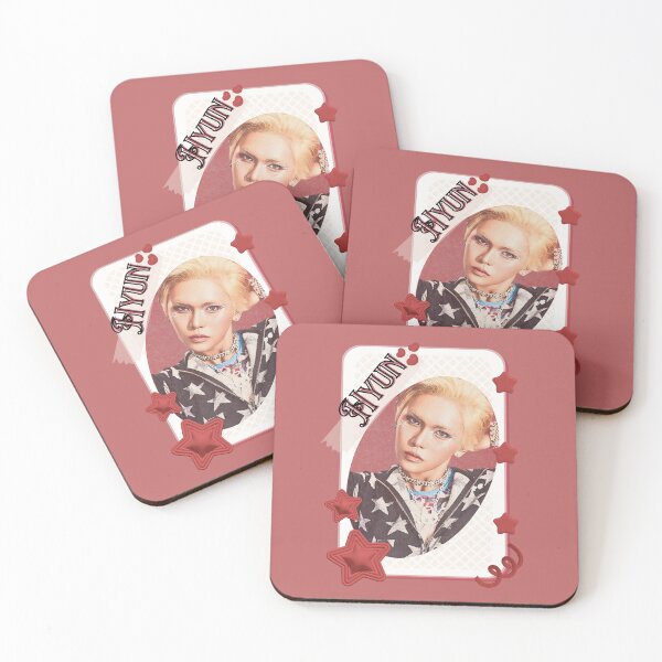 Item preview, Xlov Hyun Kpop Boy group K-music south korean Boy group portrait illustration Red Aesthetic Collage Design designed and sold by AJUNICE STUDIO.