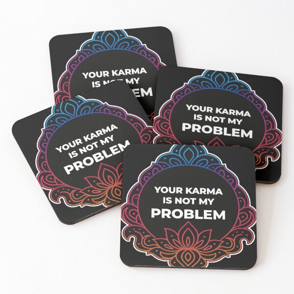 Item preview, SARCASTIC SPIRITUAL – Your Karma – GIFT FOR FRIEND • Neon Mandala • Sarcastic Quote designed and sold by JacobKAurumhead.