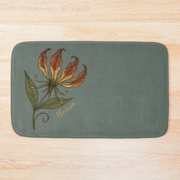 Item preview, Gold-Speckled Flame Lily Botanical (Vintage Grunge) designed and sold by MvuuStudio.